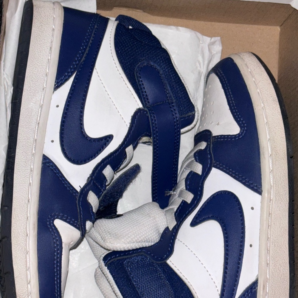 Jordan Blue and White High-Top Sneakers